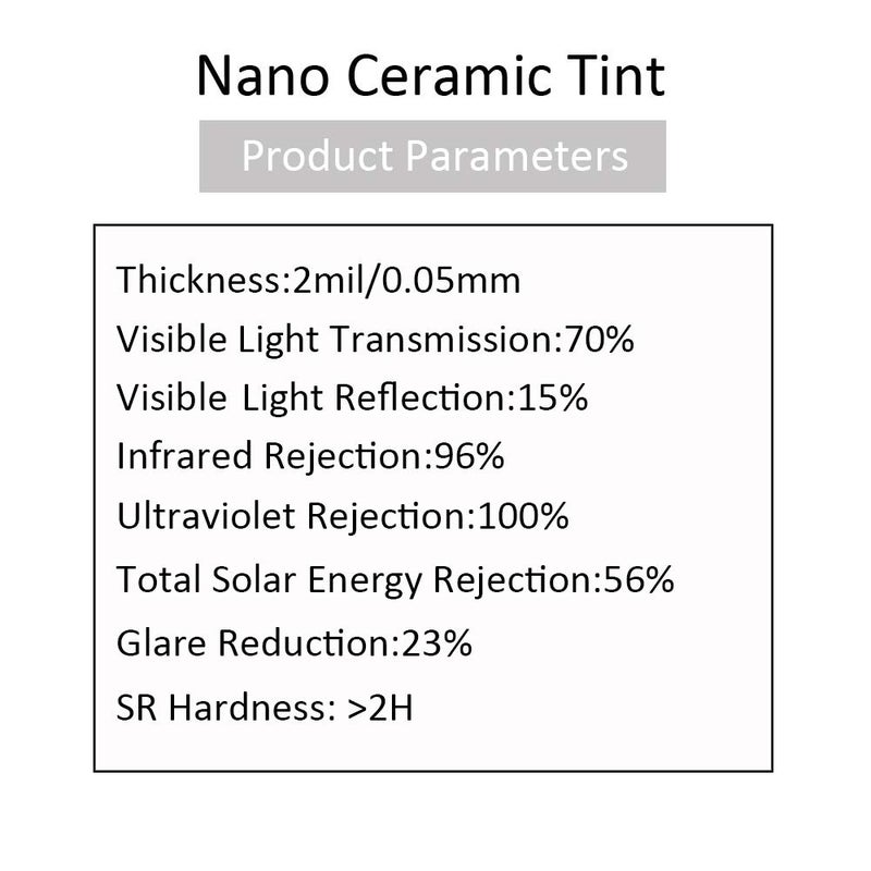 Kinsolar VLT 70% 2Mil Green Nano Ceramic Solar Tint Film Car Front Windshield Tint Privacy Glass UV100% for Auto Car Home Window Vinyl - Image 4